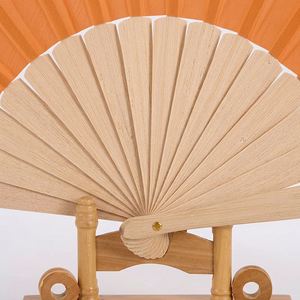Wedding Favor Traditional <b>Portable</b> Spanish Custom Logo Wooden Folding Fan Polyester Schima Wood Bridal <b>Shower</b> Party Event - Product Image 4