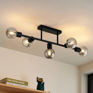 Lampe de plafond moderne Sputnik en verre blanc et laiton doré, <span class=keywords><strong>globe</strong></span>, <span class=keywords><strong>luminaire</strong></span> pour salle à manger - Product Image 4