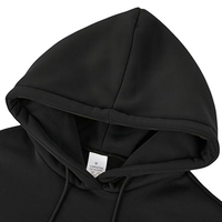 Sweat-shirts d'hiver pour hommes grande taille, coupe ample, épais, pour le sport, avec logo personnalisé en relief et capuche unie