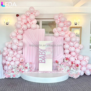อุปกรณ์ตกแต่งงานแต่งงานและงานอีเว้นท์ LEDA คุณภาพสูง เวทีอะคริลิคทรงครึ่งวงกลมสีขาว - Product Image 1