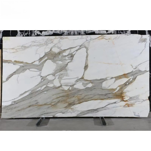 Dalle de marbre Calacatta ou marbre blanc élégant de 20 mm pour villa de luxe, comptoir de cuisine sur mesure, dosseret, finition polie - Product Image 6