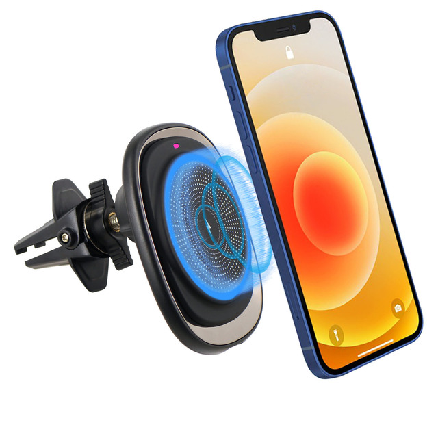 New 15W Wireless Fast Car Charger Compatible With Magnetic  Phone Case