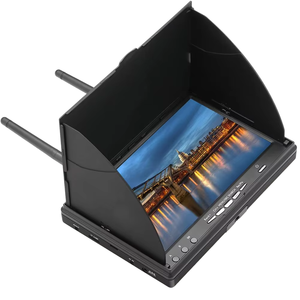 5.8G 40CH LCD5802D FPV Monitor 7 Inch 800x480 Raceband with DVR & Built-in <b>Battery</b> for FPV <b>Drone</b> Multicopter - Product Image 5