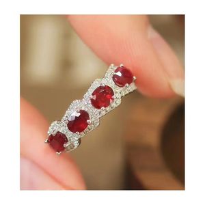 Xinfly - Anillos de Oro Blanco Real de 18K al por Mayor con Diamante Natural de 0.20ct y Rubí de 1.4ct, Joyería de Moda con Piedras Preciosas Au750, Personalizable - Product Image 1