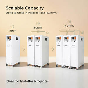 Batería ESS con Ruedas para Hogar, 51.2V 200Ah 10.24kWh, CAN RS485 BMS IP20, Sistema de Energía Solar, Almacenamiento de Batería para Balcón - Product Image 3