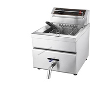 Friteuse électrique professionnelle à un seul bac de 10 L pour comptoir, idéale pour la restauration rapide (poulet, frites)