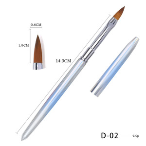 Nouveau stylo à ongles léger de 20 g avec manche en métal et corps en plastique, fibres artificielles, pour la sculpture de cristaux, brosse à ongles personnalisable - Product Image 6