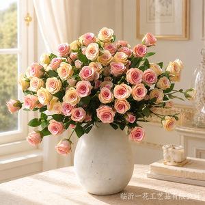 ดอกกุหลาบประดิษฐ์ยี่ห้อ Yihua ช่อดอกไม้ผ้าไหมตกแต่งบ้านสไตล์โมเดิร์น - Product Image 1