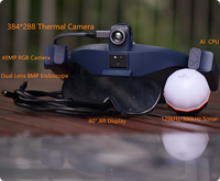 Caméra AI Affichage de lunettes AR Caméra infrarouge pour lunettes de protection en verre thermique Caméra d'imagerie thermique portable Endoscope de vision nocturne 48MP