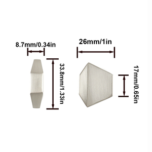 Geometric <strong>Diamond</strong> Zinc Alloy <strong>Cabinet</strong> Pull <strong>Knobs</strong> Angular Multi Finishes Modern Furniture Hardware for Kitchen Wardrobe Cupboard - Product Image 4