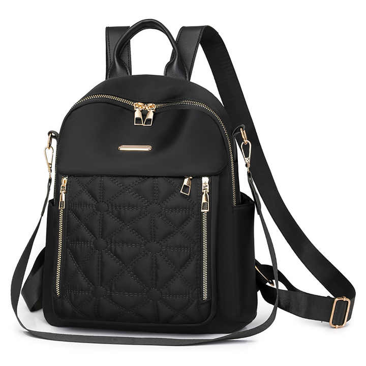 girls black mini backpack two zipper pockets Teenage girls Backpacks15.6 Inch Cute