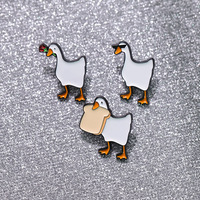 Offre Spéciale mignon dessin animé canard oie avec des lunettes de soleil pain Rose marteau forme Badge doux émail épinglette