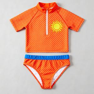 <span class=keywords><strong>Maillot</strong></span> de bain bikini 2 pièces pour petite fille, imprimé personnalisé OEKO-TEX, avec protection <span class=keywords><strong>UV</strong></span>, respirant et séchage rapide - Product Image 1