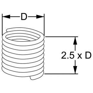 FERVI - E010/M090X125E25 Inserto de reparación de roscas de acero inoxidable H = 2,5xd - EAN 8012667364076 ACCESORIOS HERRAMIENTAS ELÉCTRICAS - Product Image 2