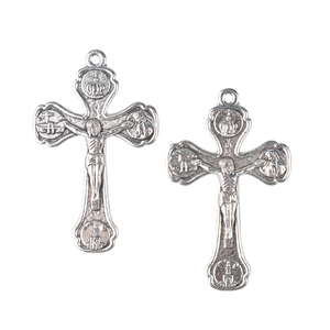 Haute qualité jésus <span class=keywords><strong>Christ</strong></span> <span class=keywords><strong>croix</strong></span> pendentif religieux alliage métal 53*33mm <span class=keywords><strong>croix</strong></span> pour chapelet accessoires - Product Image 2