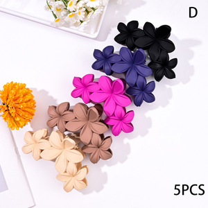 Plastik saç aksesuarları 11cm düz renk çiçek saç pençe hawai amber çiçeği plaj saç pençe klipsleri büyük çiçek pençe - Product Image 5
