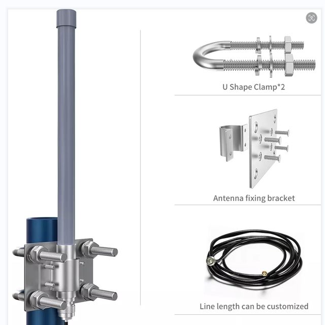 Outdoor Vertical Fiberglass Antenna 400-7300MHz 5dBi Gain IP67 for 4G LTE WiFi 2.4/5GHz Starlink Router