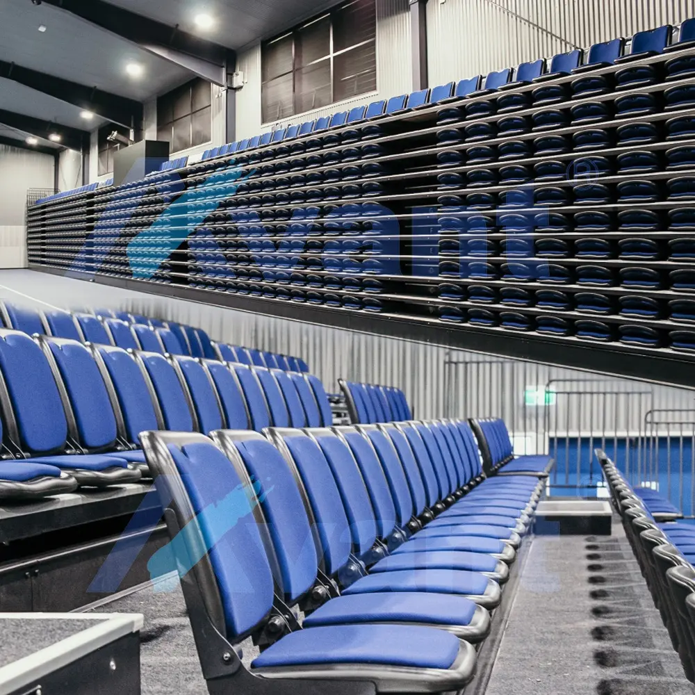 Avant retrattile soluzioni di seduta elettrica con gradinate telescopiche Auditorium tribuna mobile pieghevole sedia da stadio