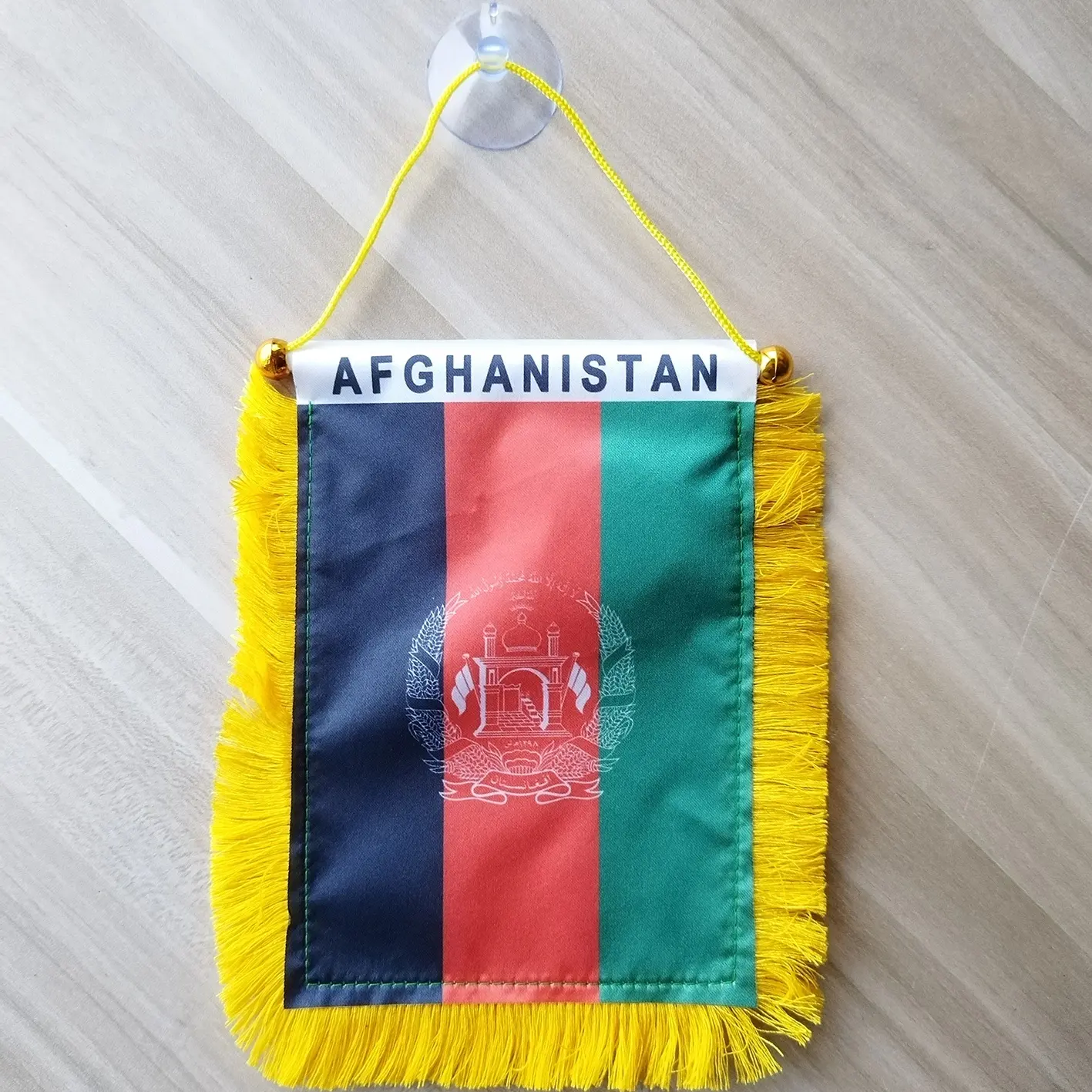 Mini banderín de satén con estampado de bandera afgana para coche, banderín pequeño de 4x6 pulgadas, Bandera de