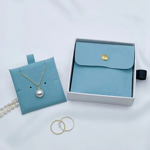 Sacs et pochettes d'emballage pour bijoux pliables de luxe écologiques en gros, avec taille personnalisable (8*8cm) et logo - Product Image 2