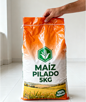 Sac tissé en polypropylène (PP) laminé BOPP pour riz, farine de blé, farine de maïs, 5 kg, 10 kg, 25 kg