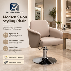 Modern Gold Base Hydraulic Barber Chair Height Adjustable Swivel Reclining Salon Styling Chair with <b>Footrest</b> - Product Image 1