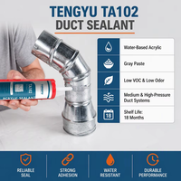 Scellant gris pour conduits HVAC, faible teneur en COV, faible odeur, à base d'eau, pour systèmes de conduits HVAC à moyenne et haute pression