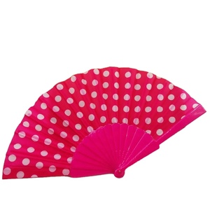Éventail en plastique à poignée, style flamenco espagnol à pois, 23 cm, pour la danse, les mariages, la décoration ou les cadeaux, style amour - Product Image 4