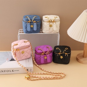 Stilvolle koreanische Mini-Umhängetasche in quadratischer Boxform, modische Lederhandtaschen für Damen und Mädchen, neues Design - Product Image 2