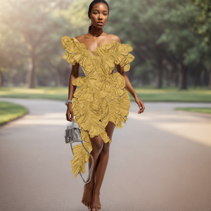 Robe de soirée en gros : Nouveaux produits de mode, couleur unie, dos nu, plissée irrégulière, sexy, été, naturelle - Product Image 2