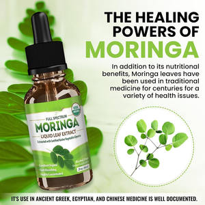 Doğal bitkisel Moringa Oleifera takviyesi % 100% saf Moringa yaprağı ekstresi Oi sıvı damlaları bağışıklığı artırır - Product Image 2