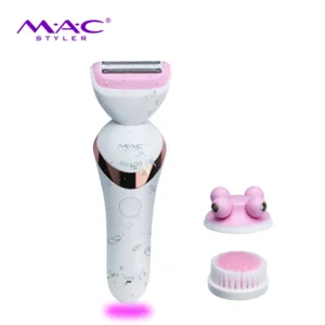 Kadınlar bayanlar vücut tıraş makinesi epilatör Mini şarj edilebilir 3-in-1 tıraş seti su geçirmez kolay Lady elektrikli tıraş makinesi