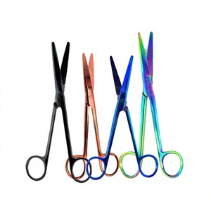 Tijeras Quirúrgicas Premium Rainbow Mayo Rectas y Curvas de Acero Inoxidable con Recubrimiento de Titanio Reutilizables para Uso Médico - Product Image 1