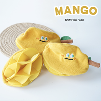 Jouet pour chien en peluche à motif de fruits de dessin animé - Durable, résistant aux morsures, interactif, pour usage en intérieur