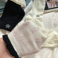 Chaussettes mi-mollet en dentelle de coton respirant pour printemps/été, style princesse JK pour jeunes filles, à porter avec des mocassins