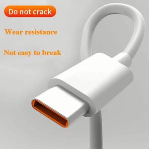 High Quality 3ft USB <b>C</b> <b>Cable</b> 6A Super <b>Fast</b> <b>Charging</b> <b>Type</b> <b>C</b> <b>Cable</b> White Black 1M Mobile Phone Data <b>Cable</b> - Product Image 3