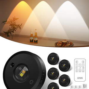 Yihioo đèn với điều khiển từ xa có thể sạc lại hoạt động đèn nhấn Dimmable đèn tủ quần áo không dây (6 gói) - Product Image 1