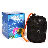 Ensemble de casseroles de camping en aluminium léger à prix avantageux pour le thé, le café et les poêles à frire, idéal pour l'équipement de randonnée