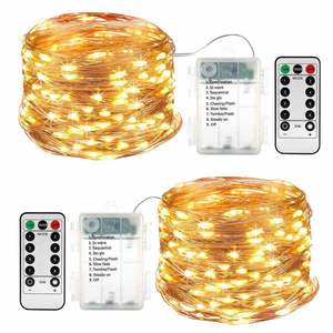 Waterproof 10M 100 <b>LED</b> Fairy <b>Lights</b> Copper <b>Wire</b> Paper Battery Operated String <b>Light</b> Christmas Home Party Wedding Decorations - Product Image 1