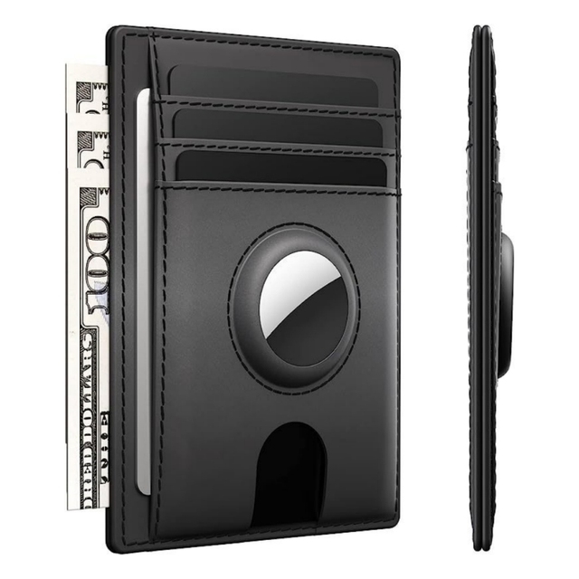 OEM ODM Carbon Fiber Smart Wallet Slim Holder Card Wallet Air Tag Holder for Airtag