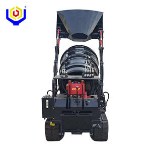 Bétonnière très populaire avec moteur refroidi par air et <span class=keywords><strong>pelle</strong></span> autochargeuse, démarrage électrique, mini bétonnière sur chenilles - Product Image 1