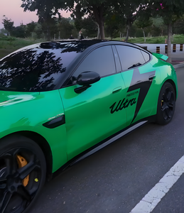 Vinilo para Automóviles de Alto Brillo, Color Verde Botella, PET Metálico, con Liberación de Aire, Auto-Reparable, para Envolver Todo el Vehículo, Película de Vinilo que Cambia de Color, PPF - Product Image 3