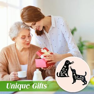 Piquets de <span class=keywords><strong>jardin</strong></span> en forme de silhouette de labrador, papillons et fleurs, décoration extérieure pour patio, art de <span class=keywords><strong>jardin</strong></span>, ornements de pelouse - Product Image 4