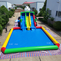 Toboggan aquatique gonflable de style commercial, en PVC, capacité 100-500 kg, équipement de divertissement extérieur pour parcs et piscines