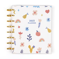A5 personnalisé Vintage Happy Cute carnet à spirale 100 feuilles A4 Journal organisateur reliure à feuilles mobiles imprimé papier agenda planificateur