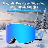 Gafas de Esquí de Montaña Personalizadas, Fabricante Original, Doble Capa Antivaho, Electrochapadas, Alta Definición, Ligeras, UV400
