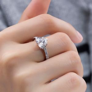 Messi Gems MSR-1814 Or blanc 18 carats Forme de cœur Diamant Bijoux pour femmes - Product Image 6