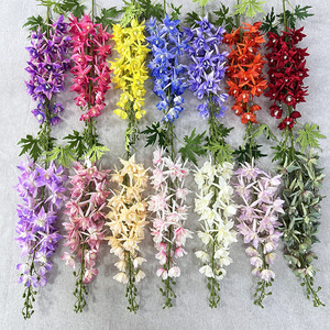 Guirlandes de fleurs artificielles Cattleya en soie, faites à la main, décoration de mariage, ornement de maison, accessoire de photographie, multicolores, longues tiges - Product Image 1