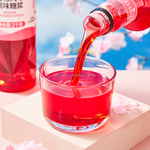 1kg Sakura <strong>Cherry</strong> Blossom Flavored <strong>Syrup</strong> Bubble Tea <strong>Syrup</strong> for Cocktail Bottle Packaging - Product Image 2