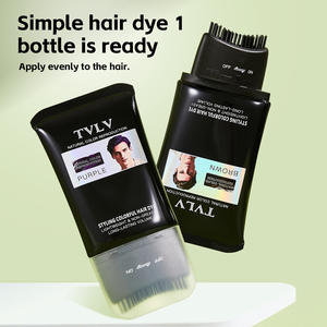 TVLV 120g peigne de teinture <span class=keywords><strong>temporaire</strong></span> pour cheveux 7 couleurs à la mode pour hommes et femmes | crème de couleur de cheveux lavable pour fête et cosplay - Product Image 1